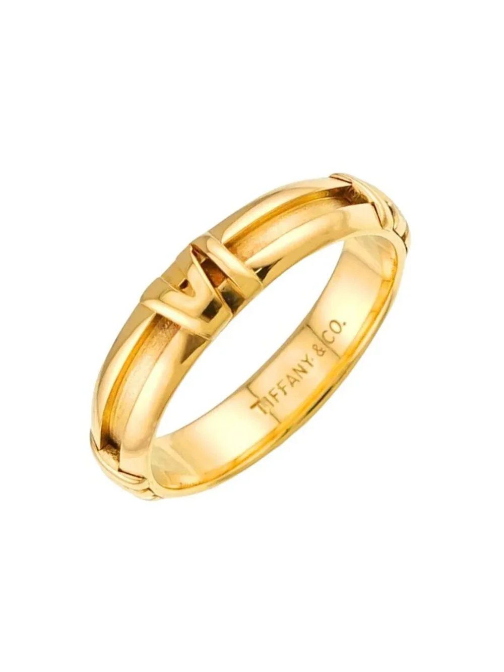 Tiffany & Co Atlas Ring 18k YG Yellow Gold 750